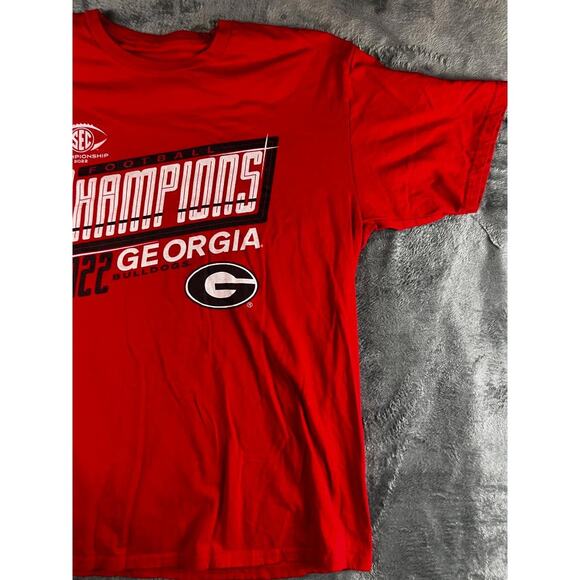 Gerogia Bull Dogs Mens Red XL T Shirt Excellent Condition - Picture 7 of 7